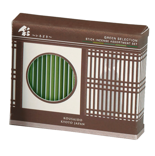 KOUSAIDO – GREEN SELECTION ( 15 szt. + podstawka na kadzidło )