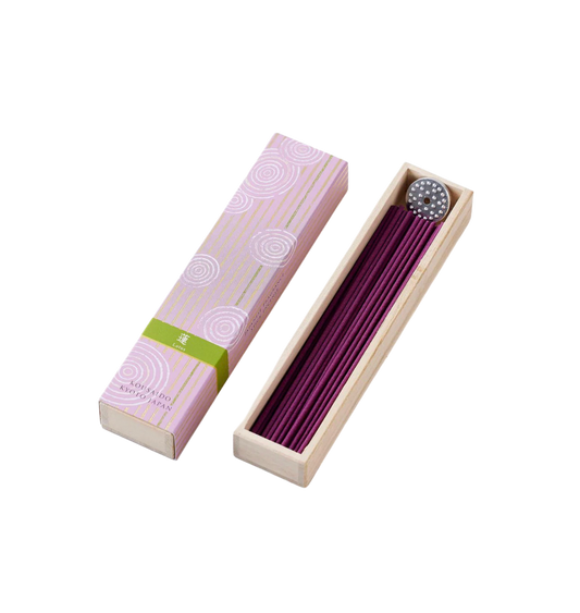 KOUSAIDO – Hyakuraku-ka Hasu LOTOS (40 szt. + aluminiowa podstawka na kadzidło)