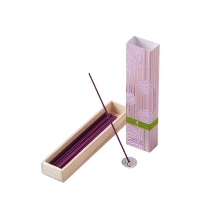 KOUSAIDO – Hyakuraku-ka Hasu LOTOS (40 szt. + aluminiowa podstawka na kadzidło)