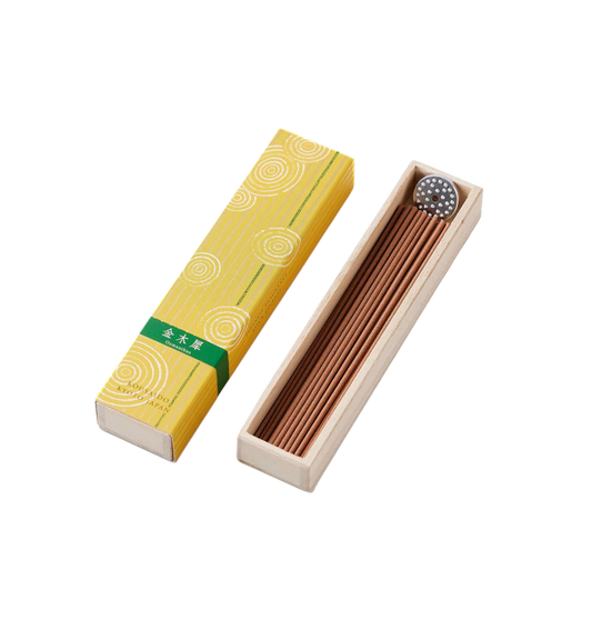 KOUSAIDO – Hyakuraku-ka Kinmokusei OSMANTUS (40 szt. + aluminiowa podstawka na kadzidło)