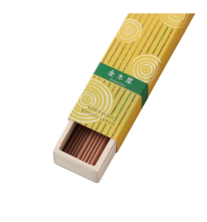 KOUSAIDO – Hyakuraku-ka Kinmokusei OSMANTUS (40 szt. + aluminiowa podstawka na kadzidło)