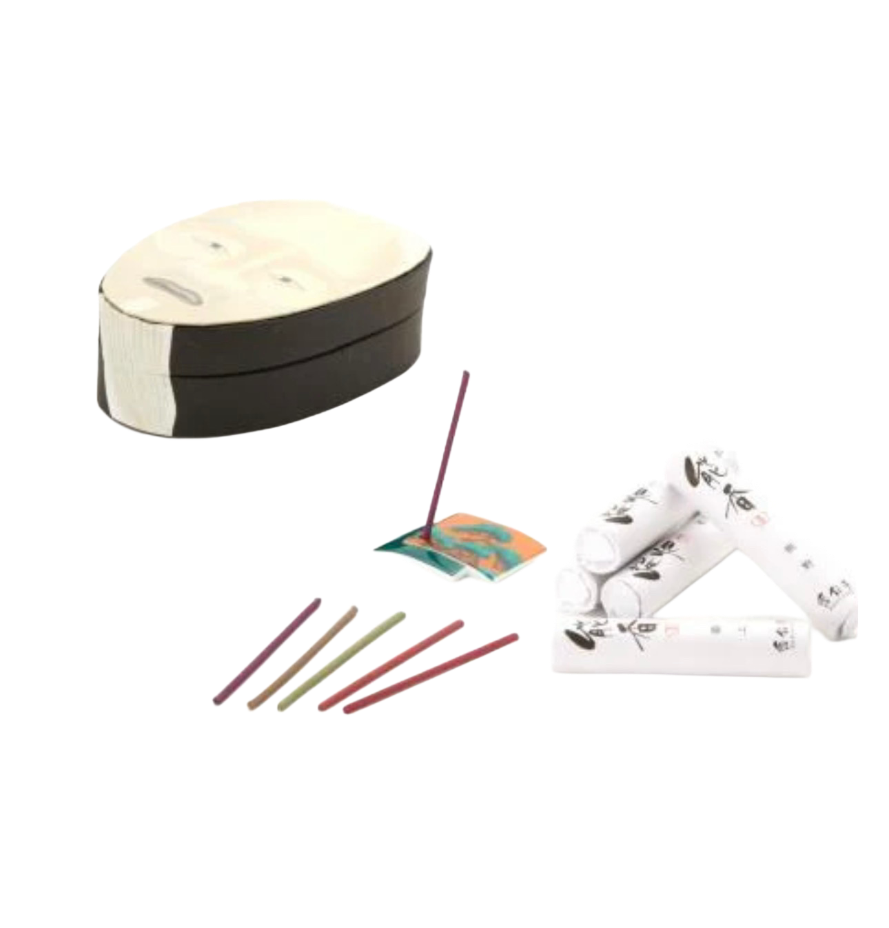 Nōkō Gift Box – Maska Okina (5x5szt + podstawka na kadzidło)