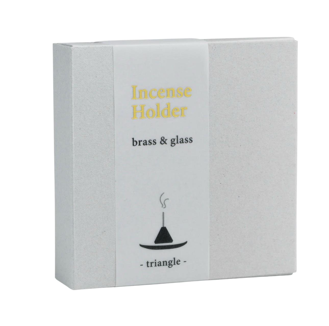 Mosiężna podstawka Stożek i szklana miseczka na kadzidło