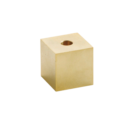 Mosiężna podstawka Kostka i szklana miseczka na kadzidło