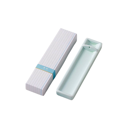 Długa podstawka na kadzidło, seiji - jadeitowy odcień zieleni