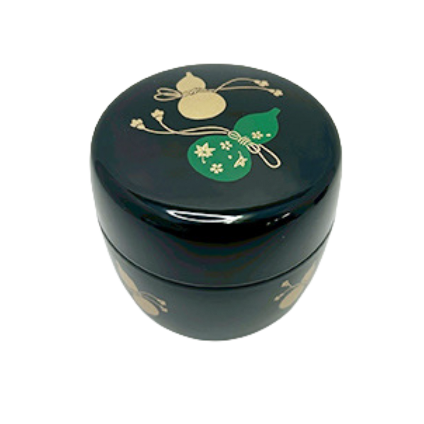 Natsume kuro hyōtan﻿ – czarne naczynie na herbatę w kształcie tykwy