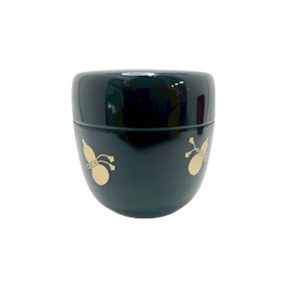 Natsume kuro hyōtan﻿ – czarne naczynie na herbatę w kształcie tykwy