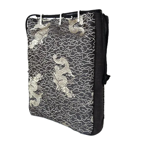 Sanraku tradycyjna japońska torba Shingen z boczną zakładką - motyw smoka