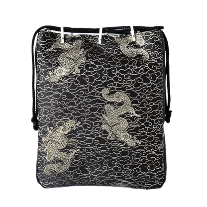 Sanraku tradycyjna japońska torba Shingen z boczną zakładką - motyw smoka