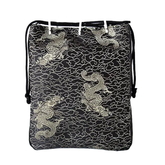 Sanraku tradycyjna japońska torba Shingen z boczną zakładką - motyw smoka