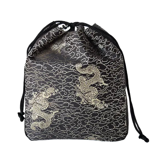 Sanraku tradycyjna japońska torba Shingen z boczną zakładką - motyw smoka