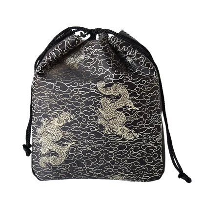 Sanraku tradycyjna japońska torba Shingen z boczną zakładką - motyw smoka