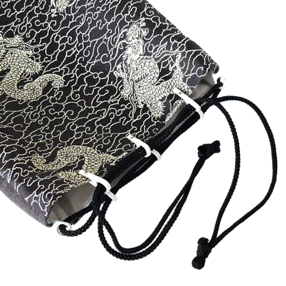 Sanraku tradycyjna japońska torba Shingen z boczną zakładką - motyw smoka