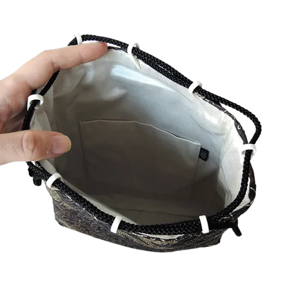 Sanraku tradycyjna japońska torba Shingen z boczną zakładką - motyw smoka